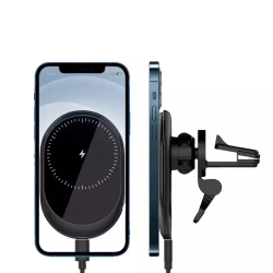Магнитный автодержатель с беспроводной зарядкой 15 Вт Magnetic Car X480 для Iphone 12/14