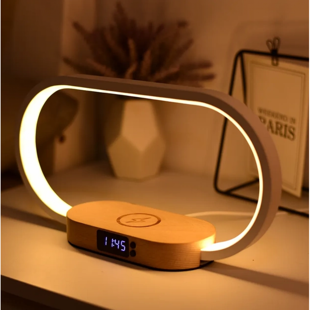 Беспроводная док станция WR08 3in1+Lamp/Clock/Wireless 10W