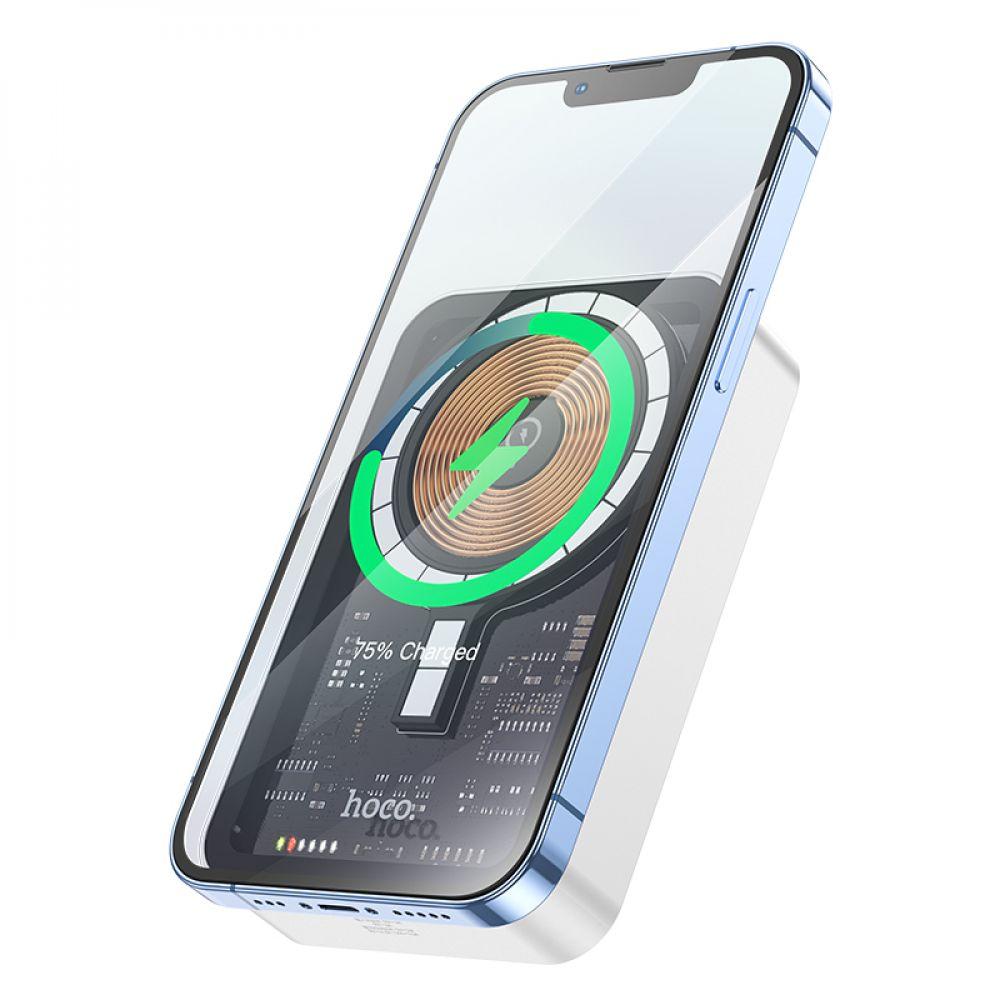 Power Bank Hoco Q10A PD20W Wireless Fast Charging 10000mAh Magsafe для Apple iPhone 12/15 Pro Max Белый