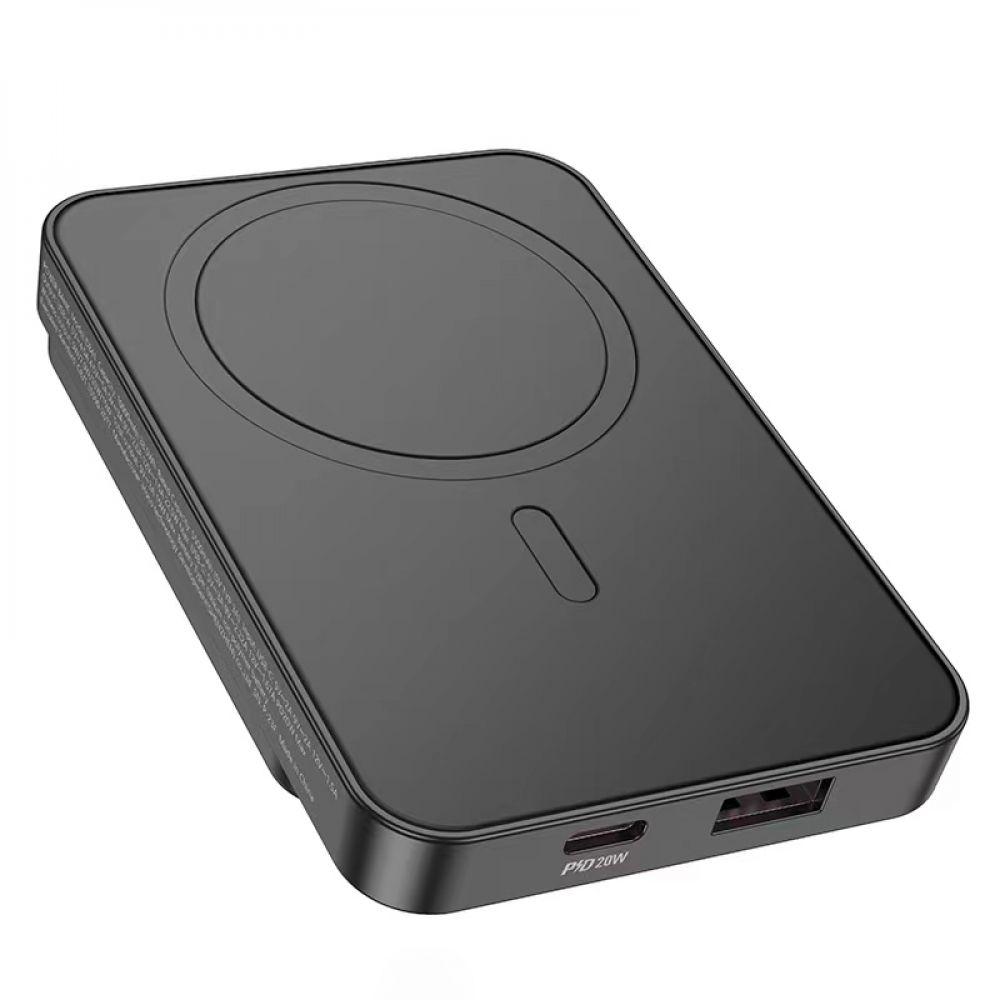 Power Bank Hoco DB41 River magnetic Wireless charging 10000mAh Magsafe для Apple iPhone 12/15 Pro Max Черный