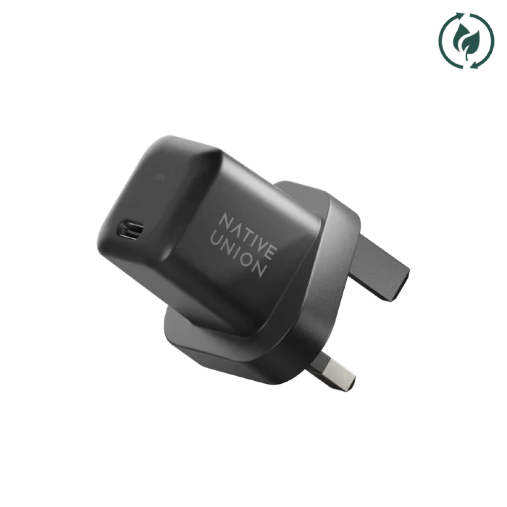 Сетевое зарядное устройство для смартфонов и планшетов Native Union Fast GaN Charger PD 30W USB-C Port Black