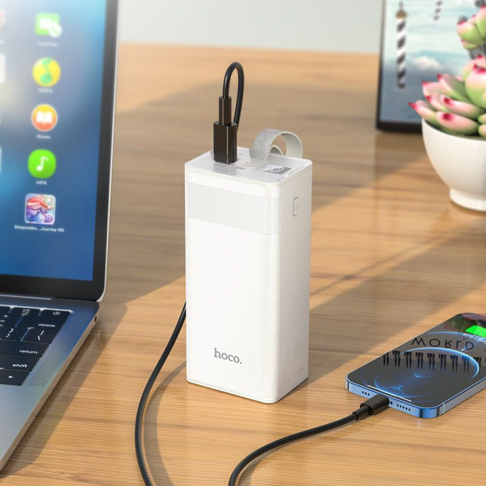 Power Bank Hoco J86 Powermaster 22.5W fully compatible 40000 mAh Цвет Белый