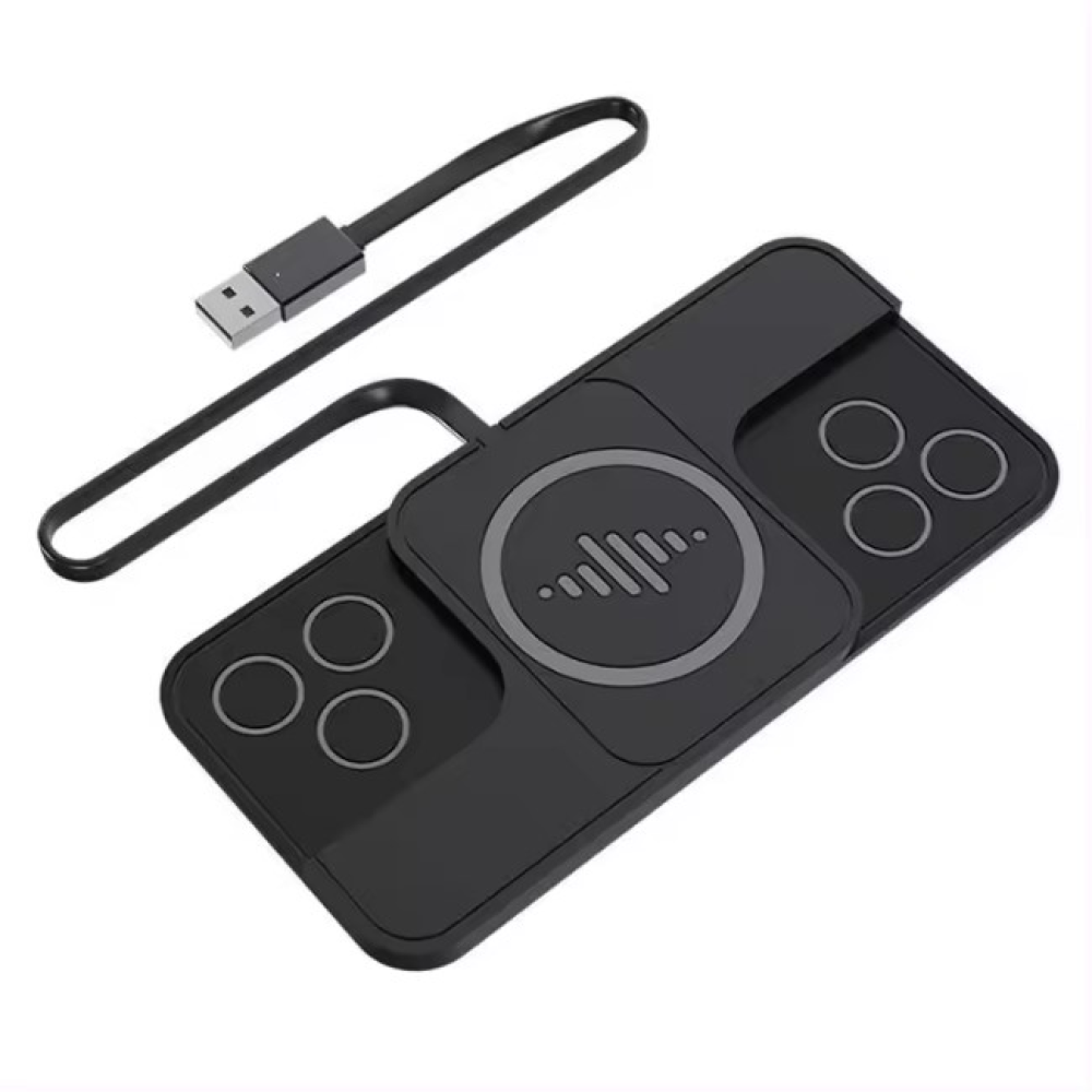 Силиконовый коврик в авто с беспроводной зарядкой QINETIQ Car Wireless Pad A5 15W для Apple iPhone 12-15 Pro, Pro Max