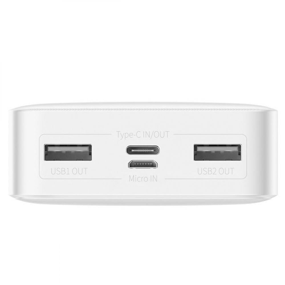 Power Bank Baseus Bipow 15W 20000 mAh Cable USB to Micro 25cm (PPBD0501xx) Цвет Белый, 02