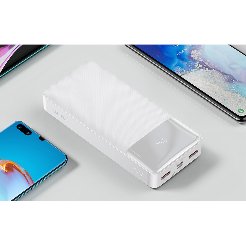 Power Bank Baseus Bipow 15W 20000 mAh Cable USB to Micro 25cm (PPBD0501xx) Цвет Белый, 02