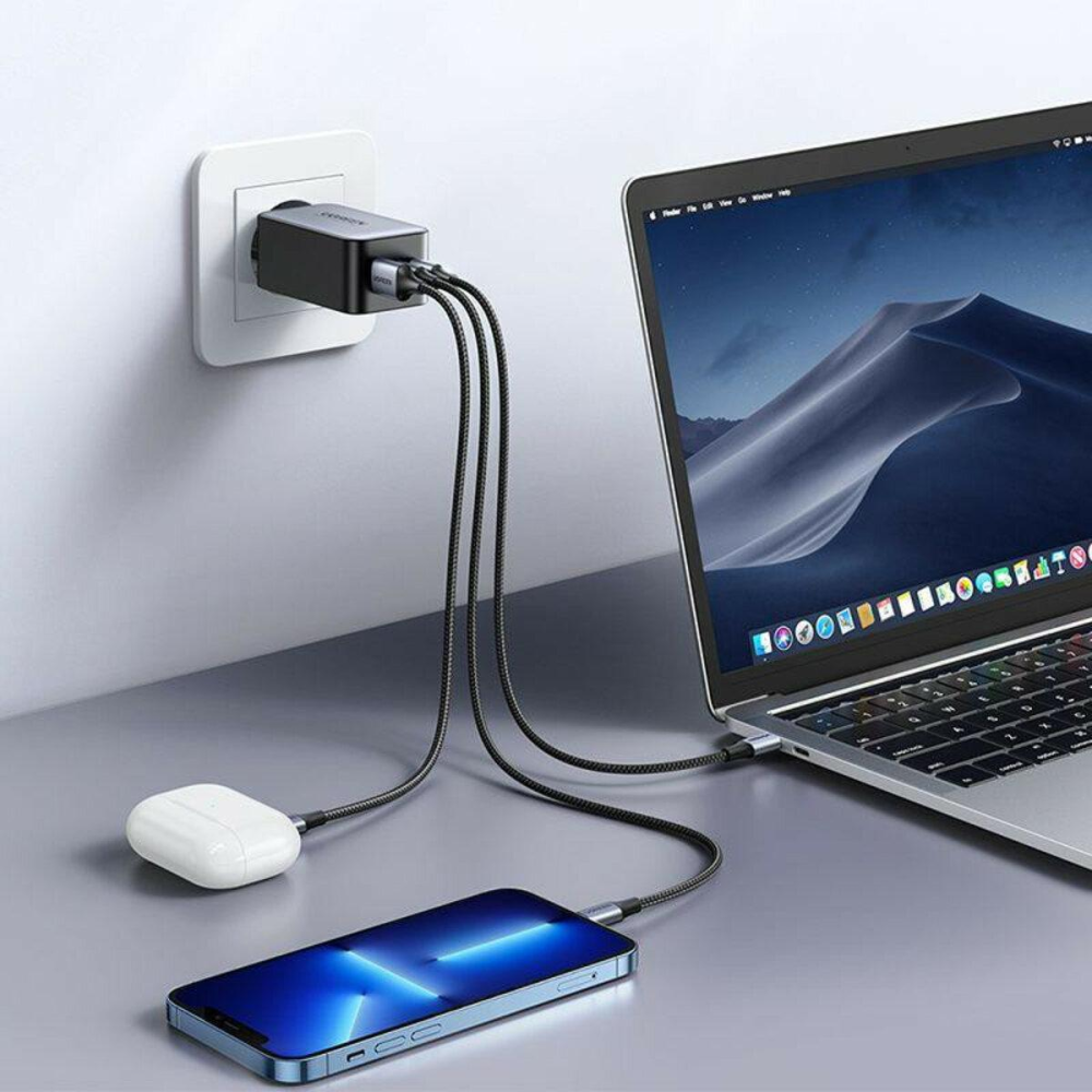 Зарядное Устройство UGREEN CD244 GaN Fast Charger 65W (UGR-10335)