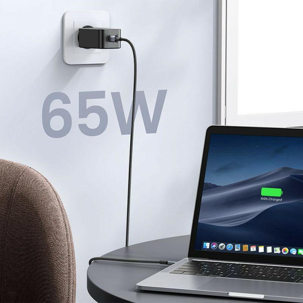 Зарядное Устройство UGREEN CD244 GaN Fast Charger 65W (UGR-10335)