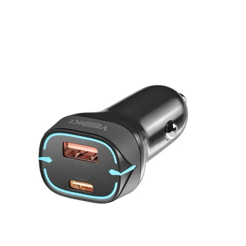 Автомобильное зарядное устройство Yoki Led Series YK-C20 PD/QC 20W