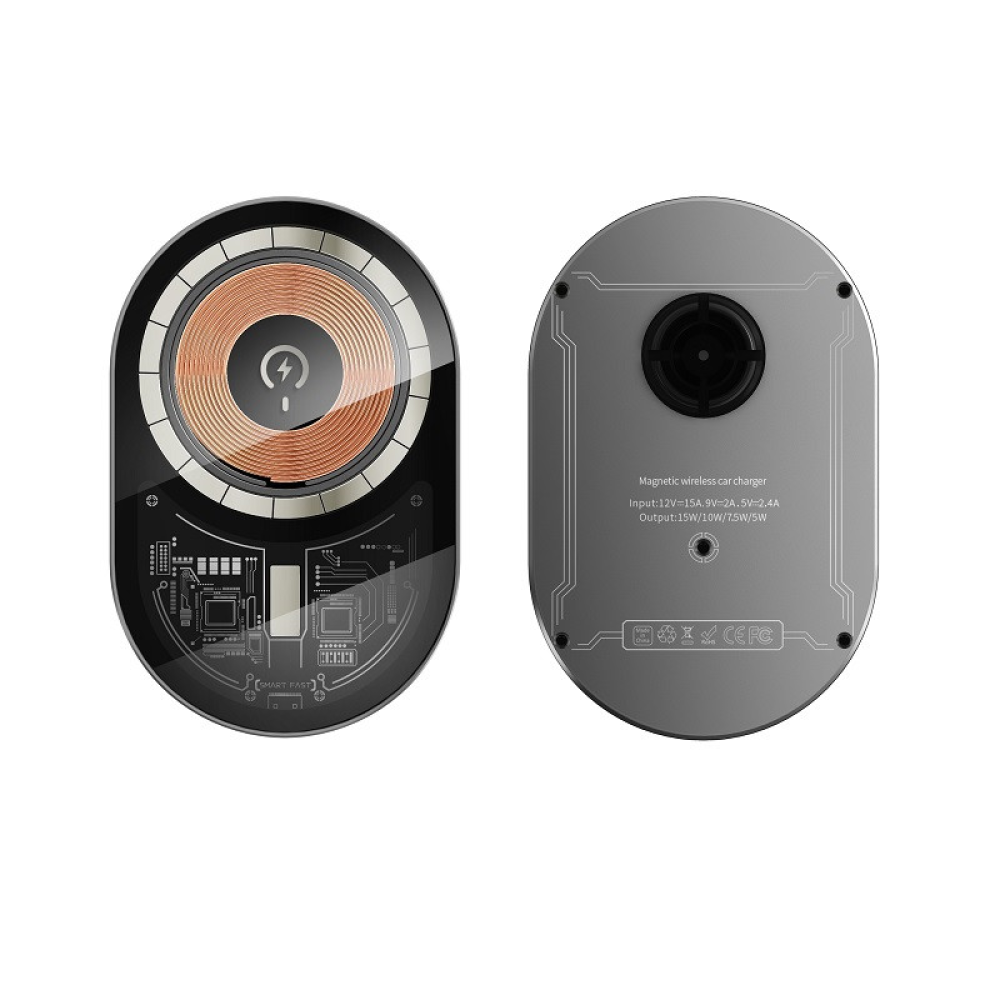 Автодержатель с беспроводной зарядкой Wireless MagSafe Magnetic Skeleton QN-5 QINETIQ Авто Держатель 15W