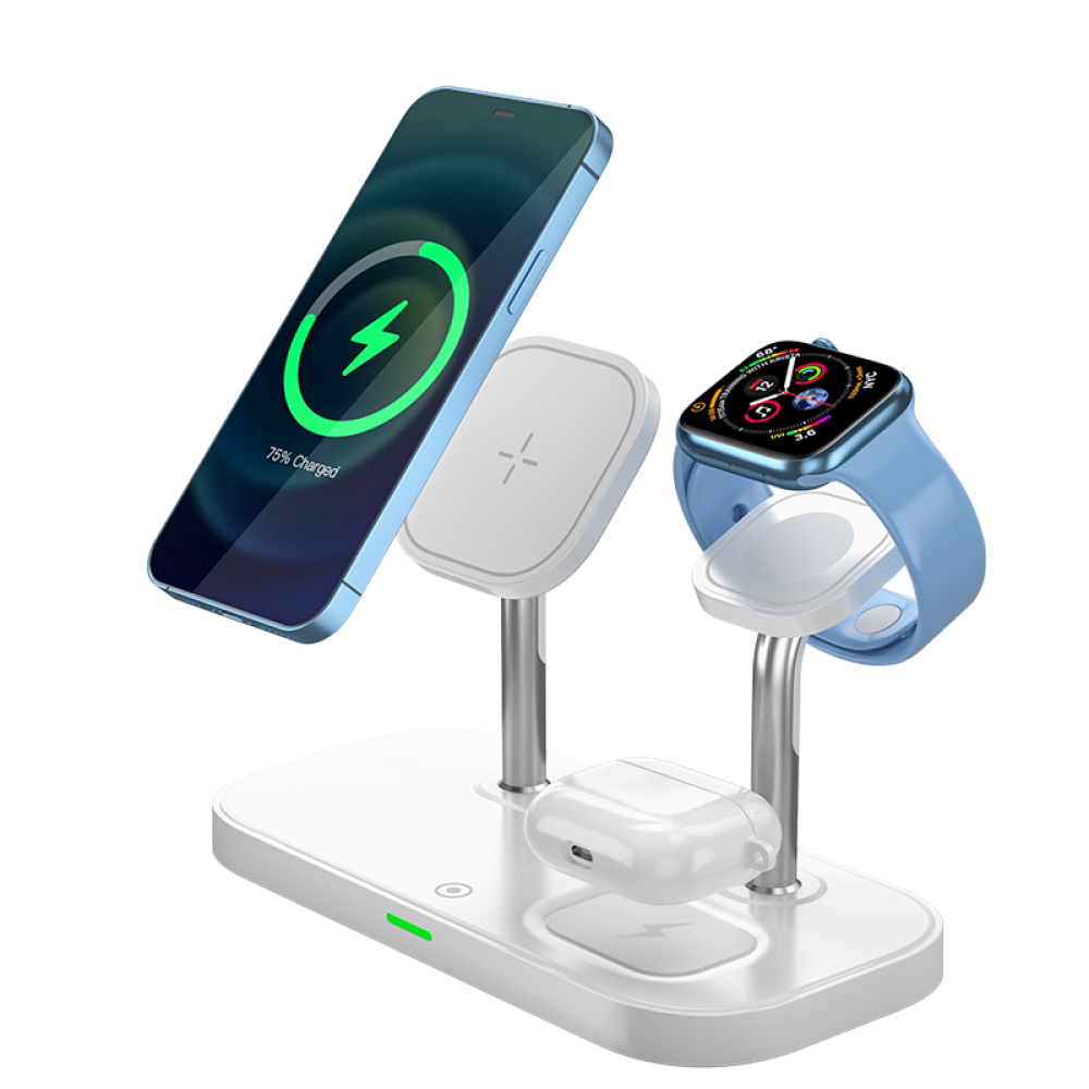 Док станция 3 в 1 QINETIQ Magsafe QN-X1 26W для Apple iPhone 12/15, AirPods, iWatch