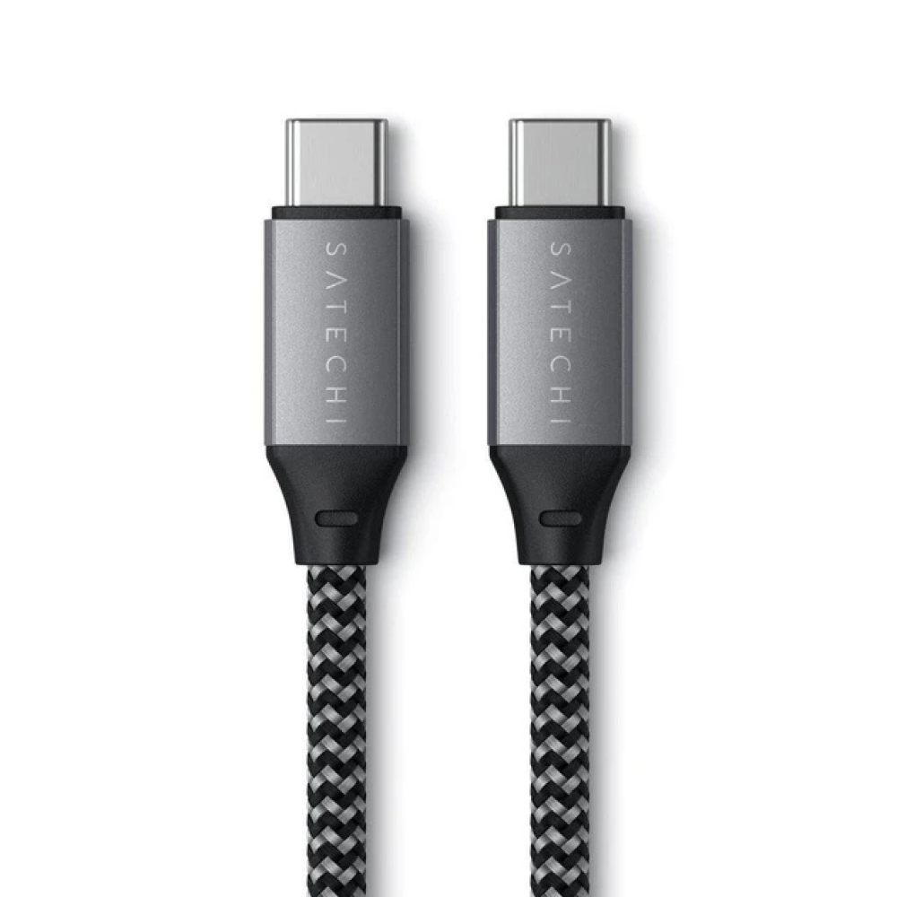 Кабель для синхронизации данных 2 метра Satechi USB-C to USB-C Cable 100W Space Gray (ST-TCC2MM)