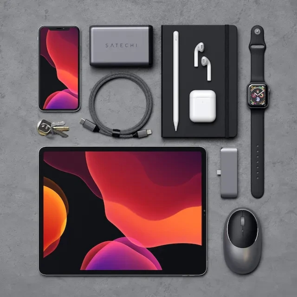 Кабель для передачи данных 1.8 метра USB-C to Lightning Satechi Cable Space Gray (ST-TCL18M)