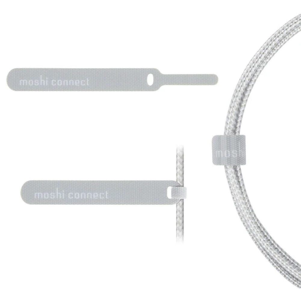 Кабель передачи данных 1.2 метра Lightning, USB-C Moshi Integra™ Cable to Jet Silver