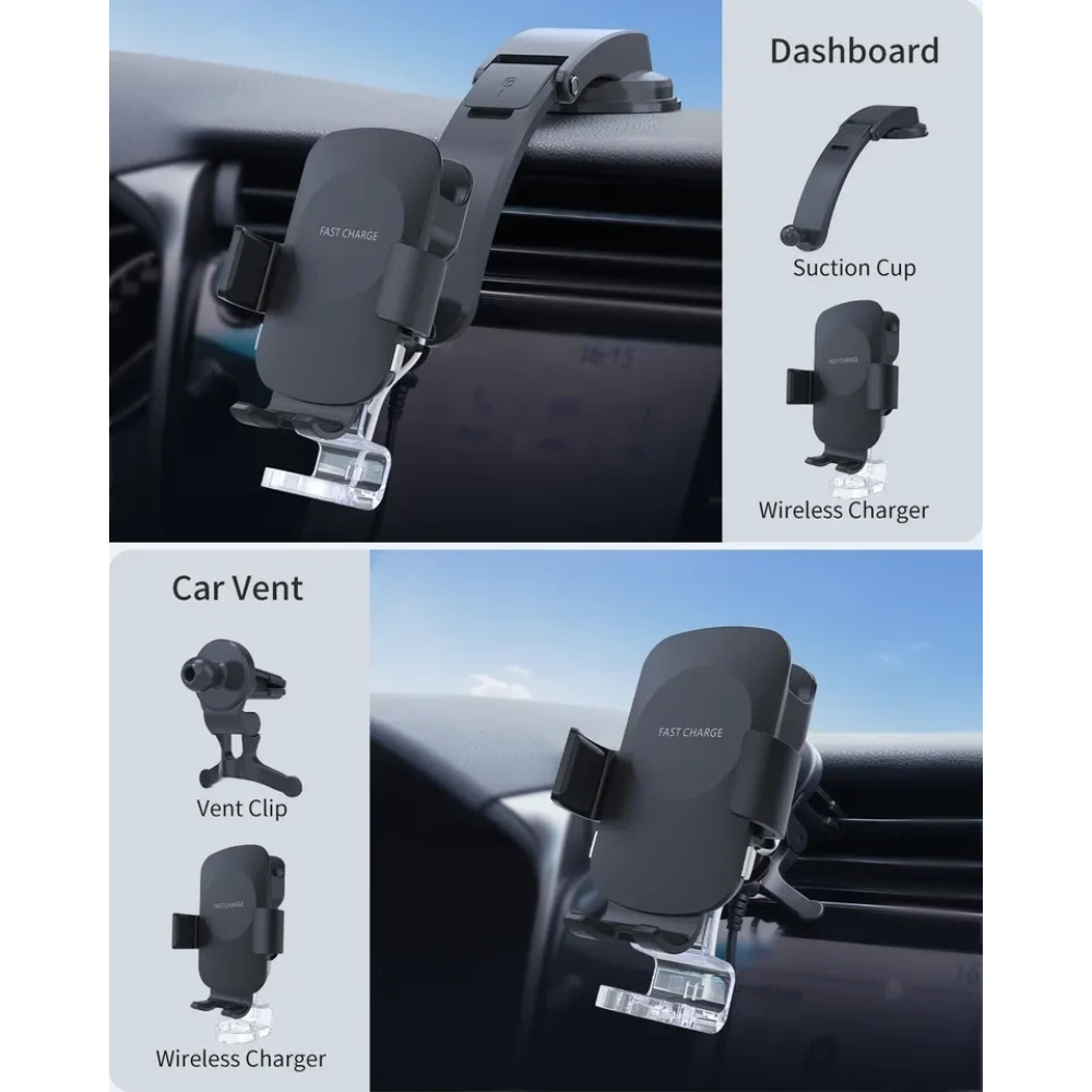 Беспроводная зарядка автодержатель в машину 3 в 1 S13 15W для Apple iPhone/iWatch/AirPods