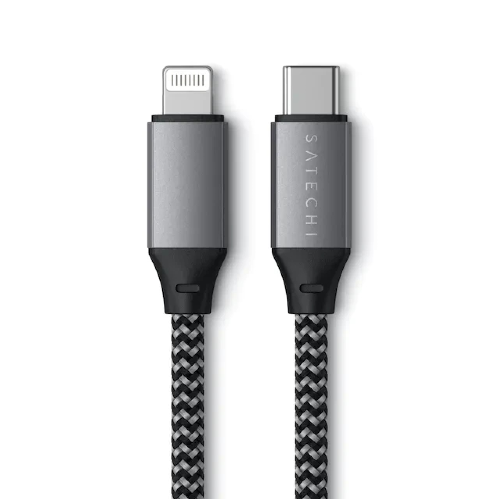 Кабель для зарядки и передачи данных 25 см Satechi USB-C to Lightning Cable Space Gray