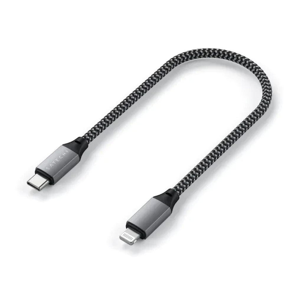 Кабель для зарядки и передачи данных 25 см Satechi USB-C to Lightning Cable Space Gray