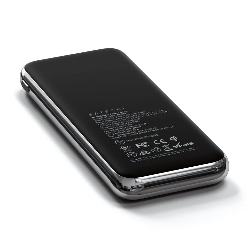 Беспроводной повербанк, зарядка для смартфонов и часов Apple iPhone/iWatch/AirPods Satechi 10 000 mAh Gray