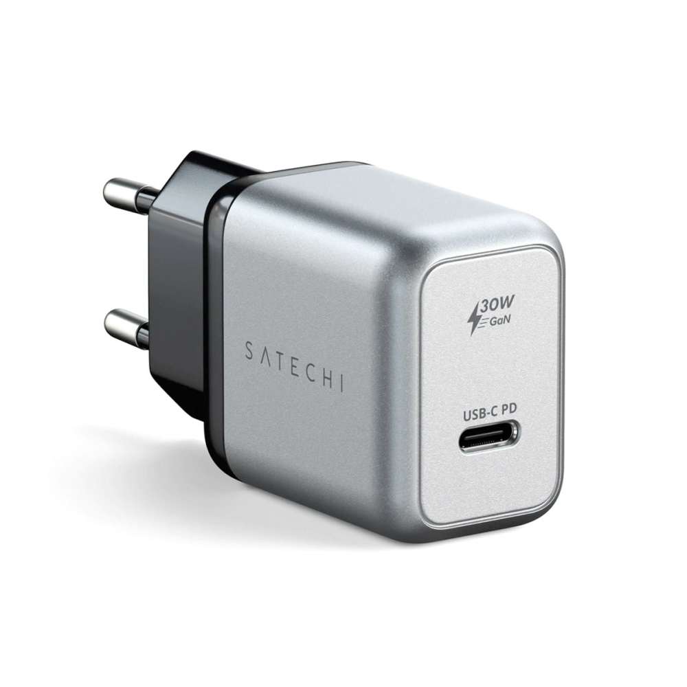Сетевое устройство для зарядки электроники Satechi 30W USB-C PD Gan Wall Charger Space Gray