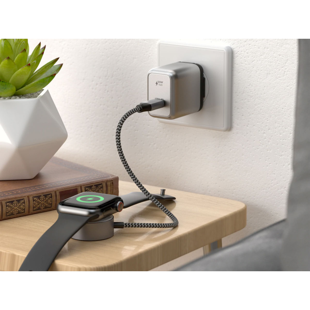 Сетевое устройство для зарядки электроники Satechi 30W USB-C PD Gan Wall Charger Space Gray