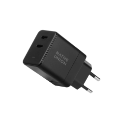 Сетевое зарядное устройство для телефона и другой техники Native Union Fast 35W Dual USB-C Port Black