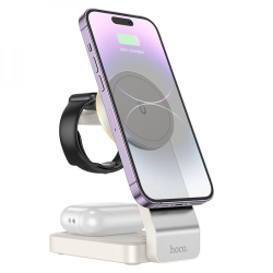 Складная беспроводная док-станция 3 в 1 Magsafe Q79 25W для Apple iPhone 12/15, iWatch, AirPods White