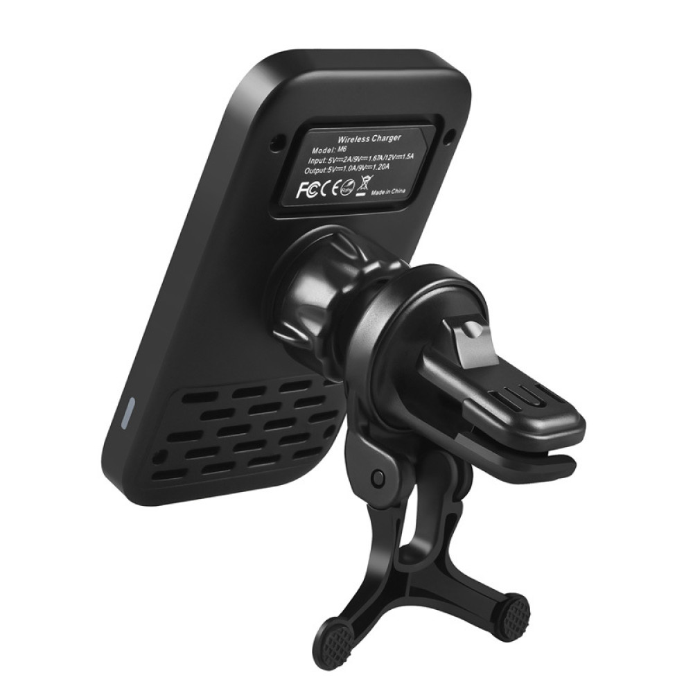 Магнитный автодержатель с беспроводной зарядкой 15 W Magnetic Car QN-D03 Qinetiq для Iphone 12/15 и Samsung