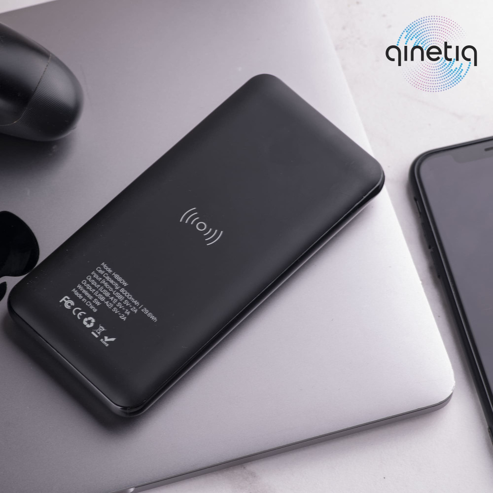 Power bank c беспроводной зарядкой QINETIQ Wireless Power Bank 8000mAh HB80W