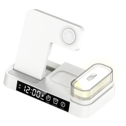 Док станция A37 5in1+Lamp/Alarm Clock 30W для Apple IPhone, iWatch, AirPods