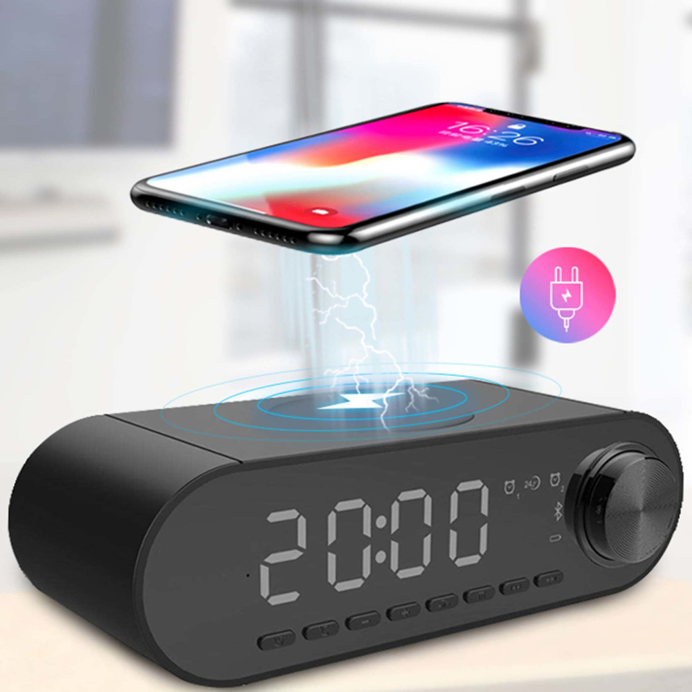 Беспроводная зарядка с Bluetooth-колонкой и часами QINETIQ 3.000