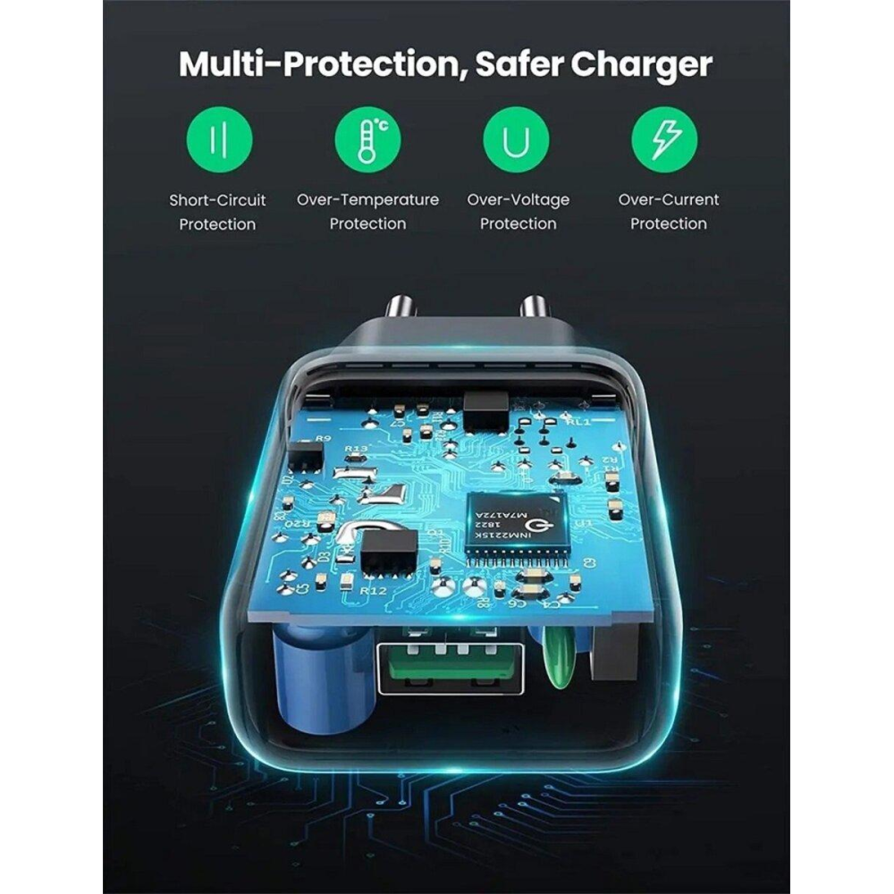 Зарядное Устройство UGREEN CD122 QC3.0 USB Fast Charger EU (Black) (UGR-70273)