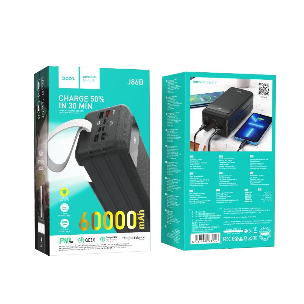 Power Bank Hoco J86B Electric 22.5W fully compatible 60000 mAh Цвет Черный